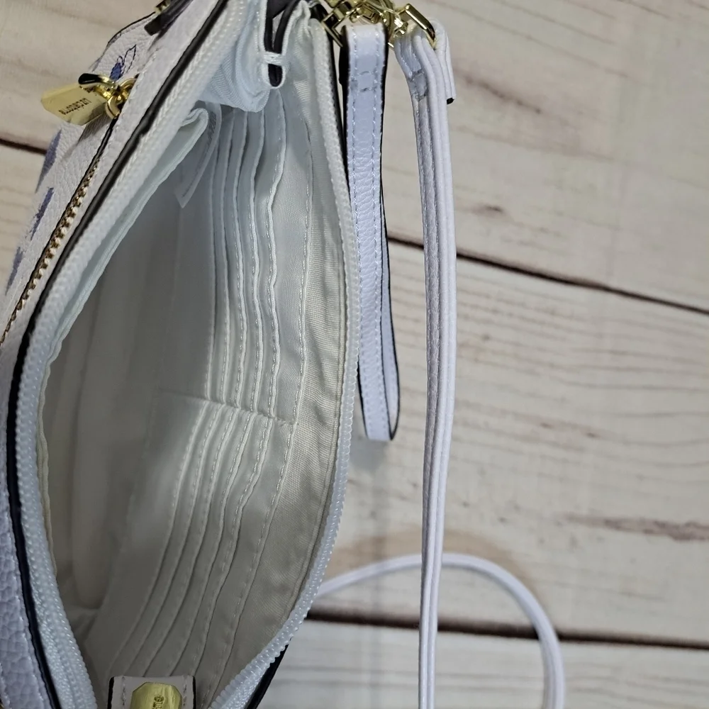 Liz Claiborne White Blue Floral Crossbody